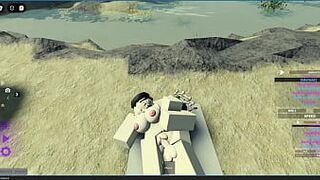 Девушку из Роблокса хорошо трахнули на пляже.. - порно видео