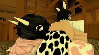 Наполняю и дою моих наездниц в роблоксе - порно видео