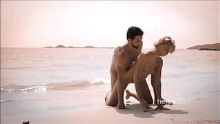 Секс на пляже фотосессия - порно видео