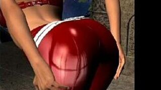 Розоволосую аниме красотку трахнули раком - порно видео